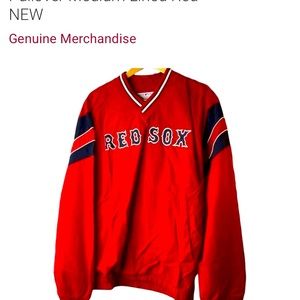 Men’s Red sox Med nylon pull over New